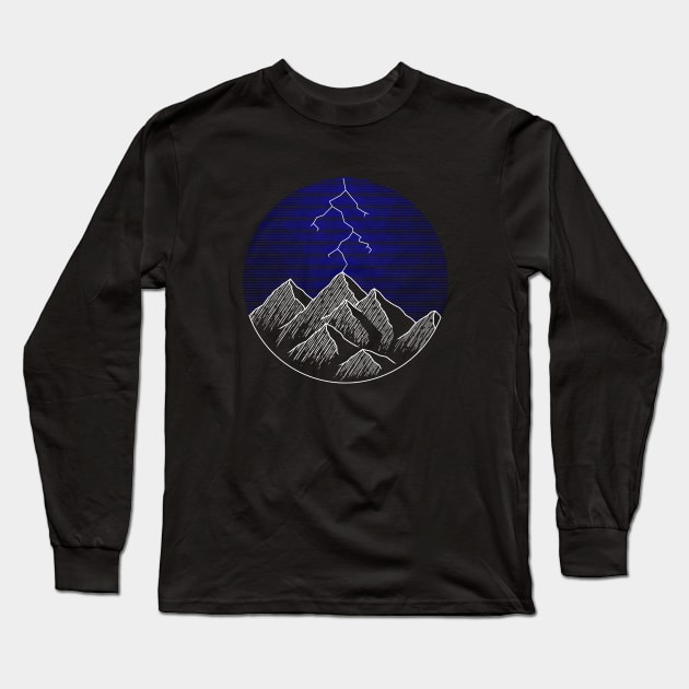 Shock of the Lightning Long Sleeve T-Shirt by LMGPrints